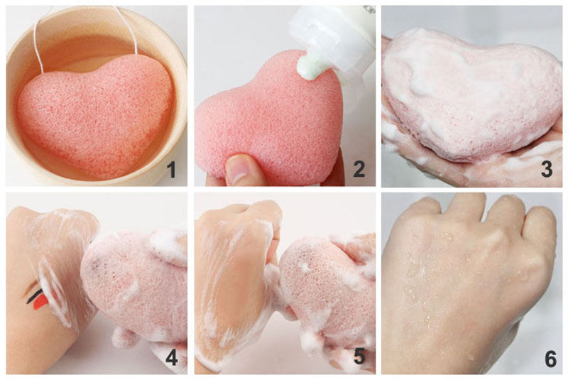 konjac cleansing sponge usage method